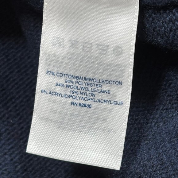 Lands End Wool Blend Fair Isle Nordic Snowflake 1/4 Button Knit Sweater Mens XL - Picture 7 of 11